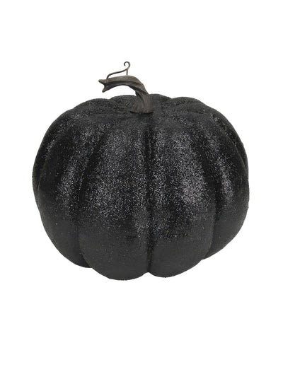 Kurpitsa mustaa ja kultaista glitterhartsia 12 cm