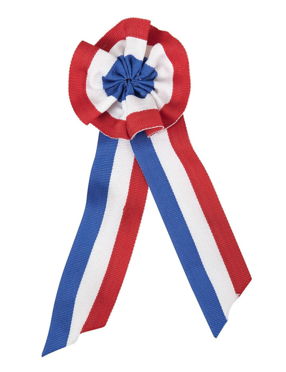 Cocarde en tissu tricolore pour adulte bleu blanc rouge
