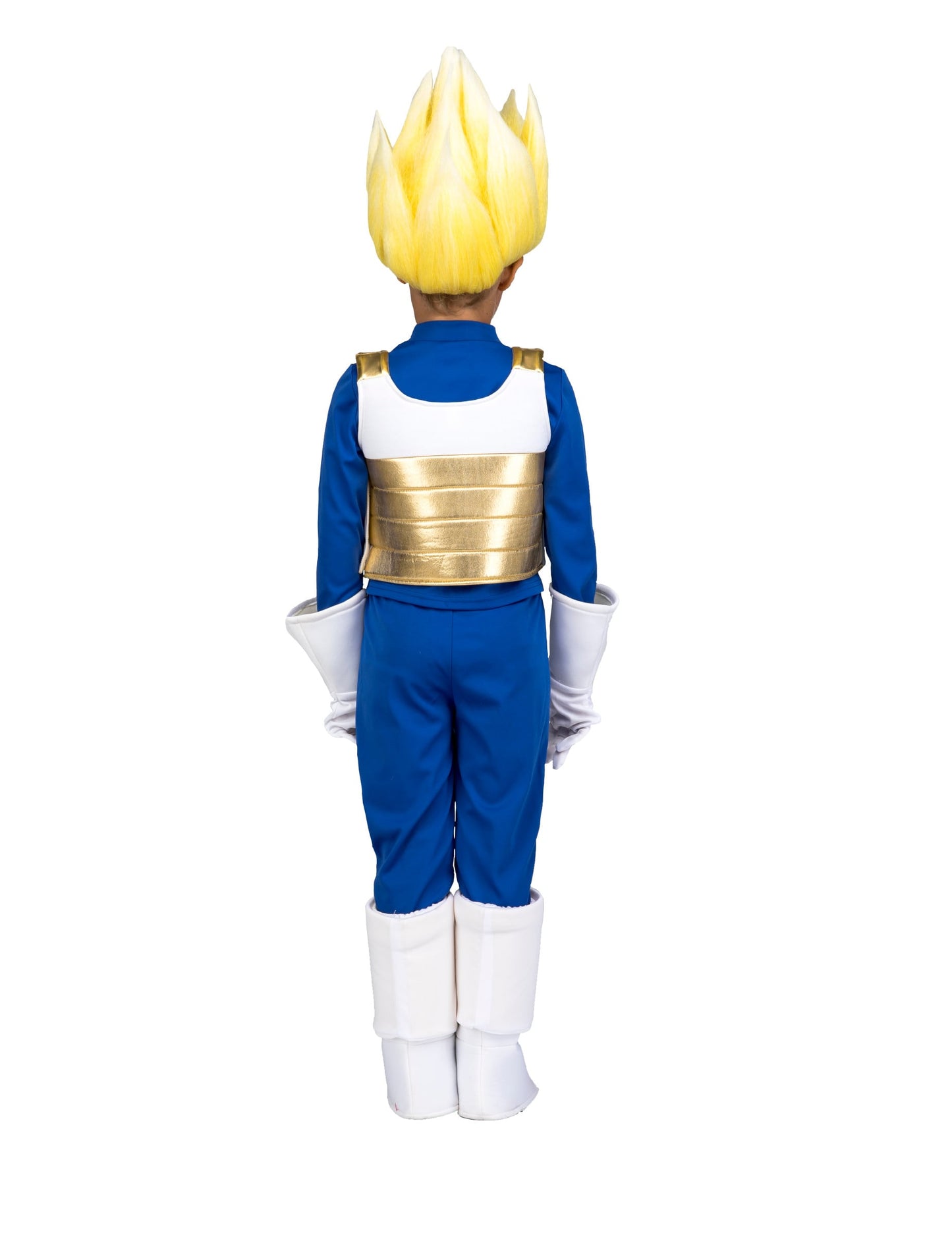 Vue de dos du coffret déguisement Super Saiyan Vegeta Dragon Ball