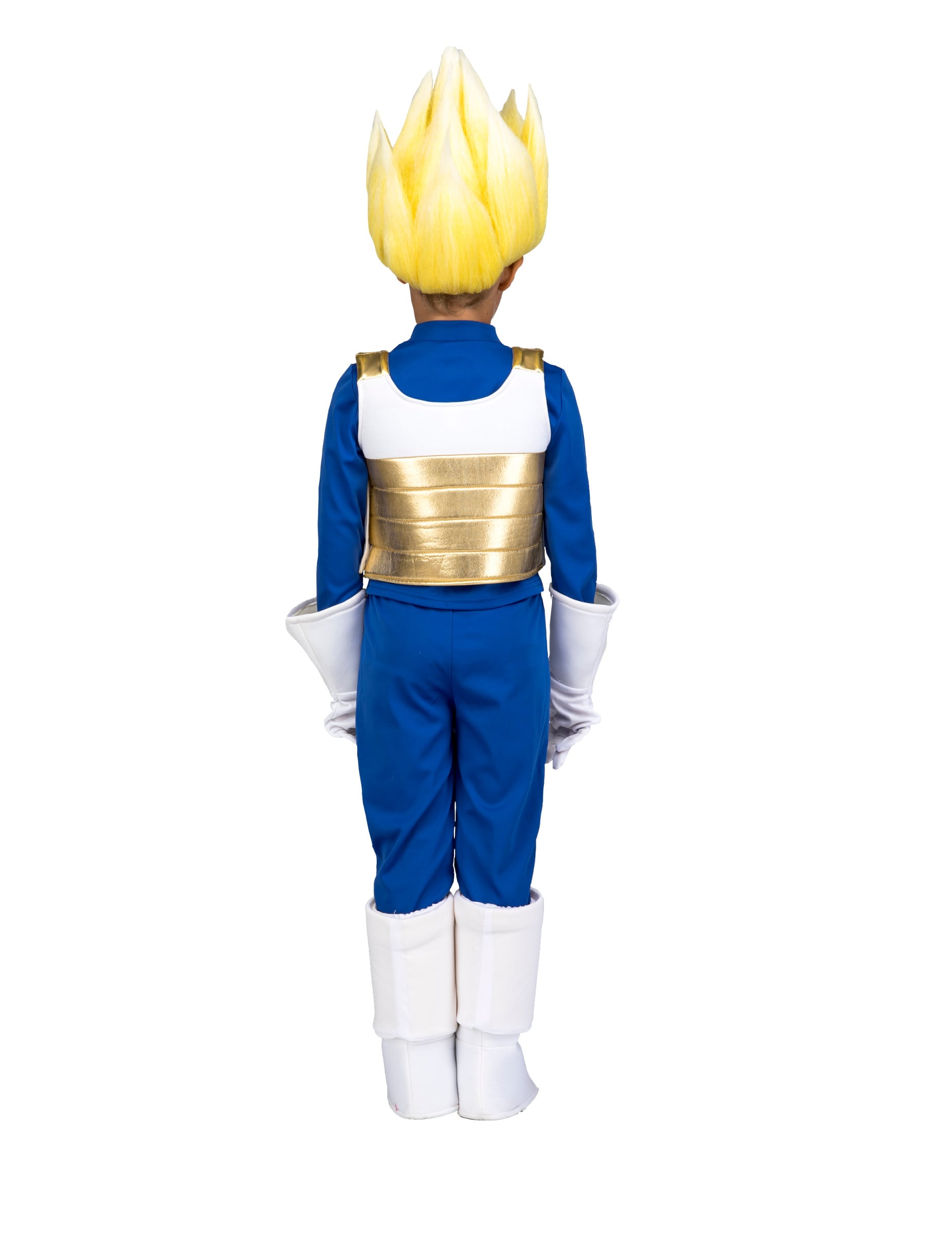 Vue de dos du coffret déguisement Super Saiyan Vegeta Dragon Ball