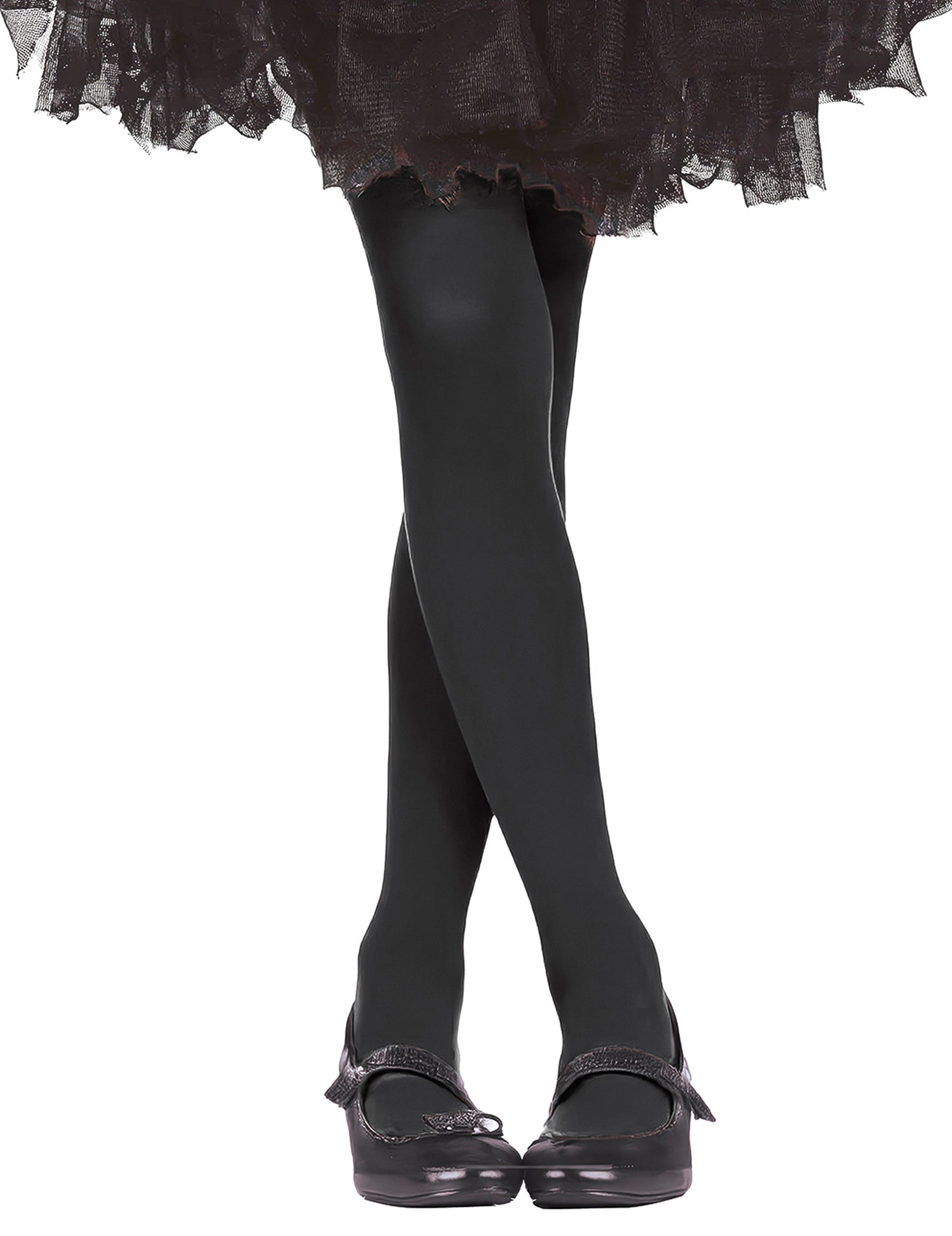 Collants pour enfant noir opaque