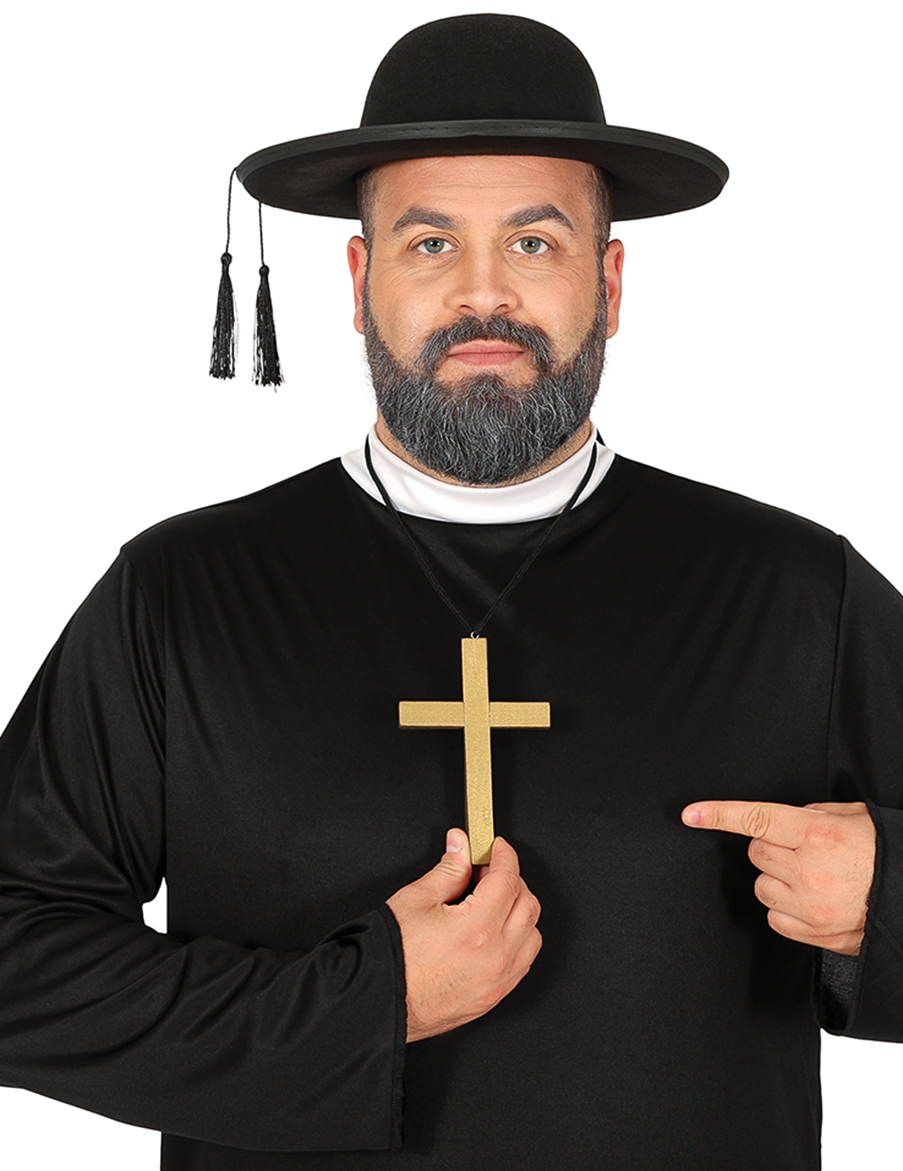 Gros plan du collier croix de moine