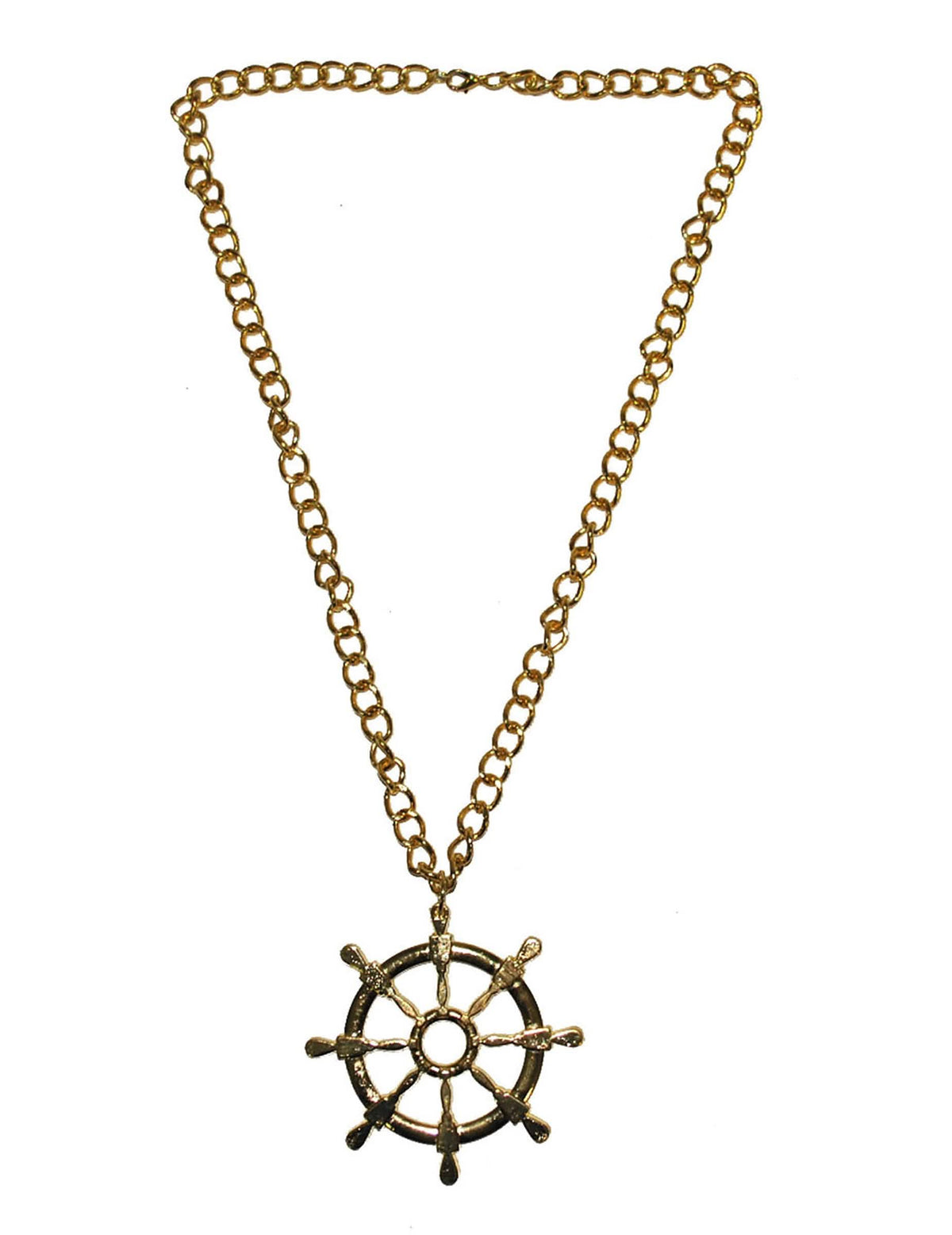 Collier gouvernail pour adulte doré