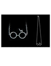 Collier lunettes apprenti sorcier argenté