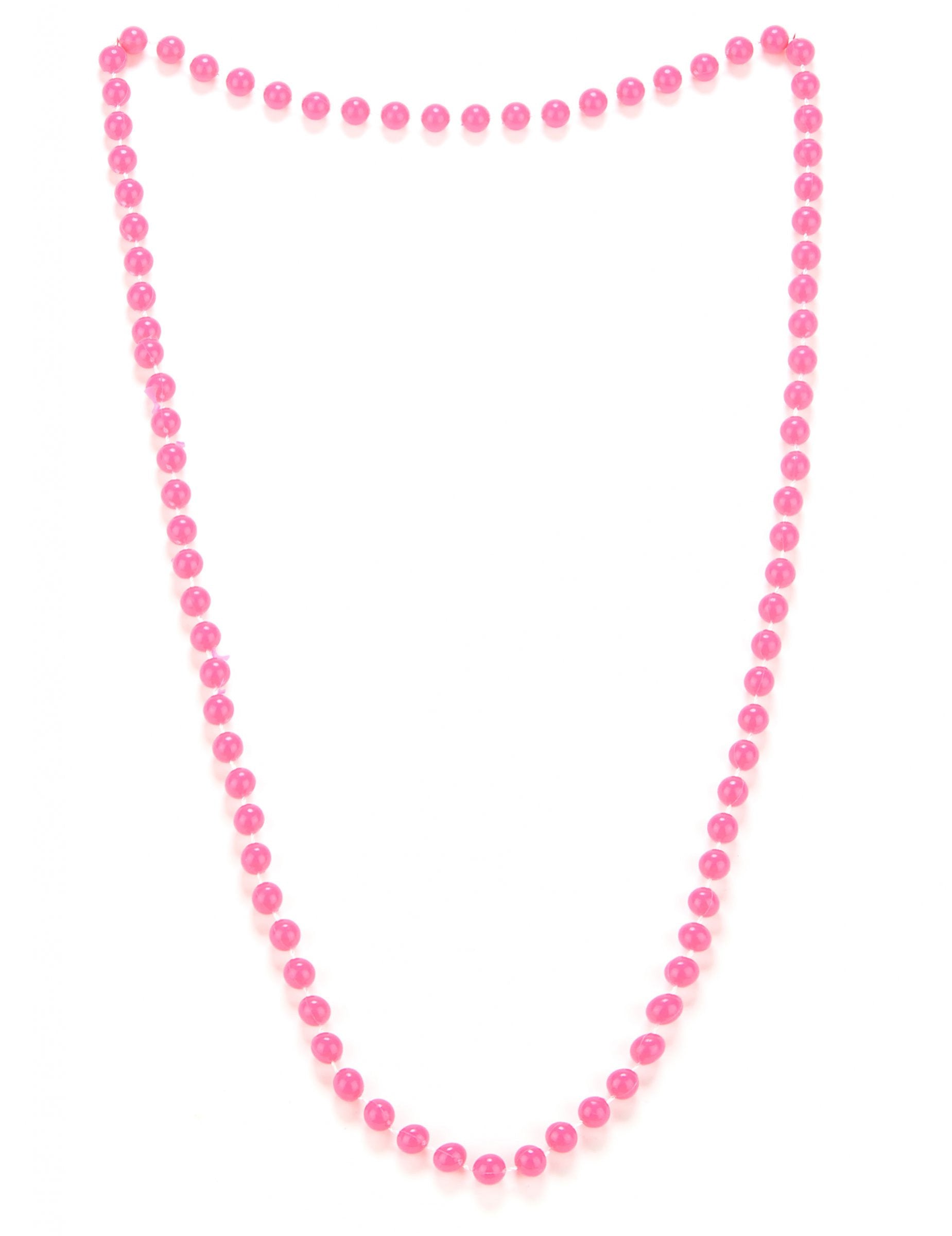 Collier de perles pour adulte rose