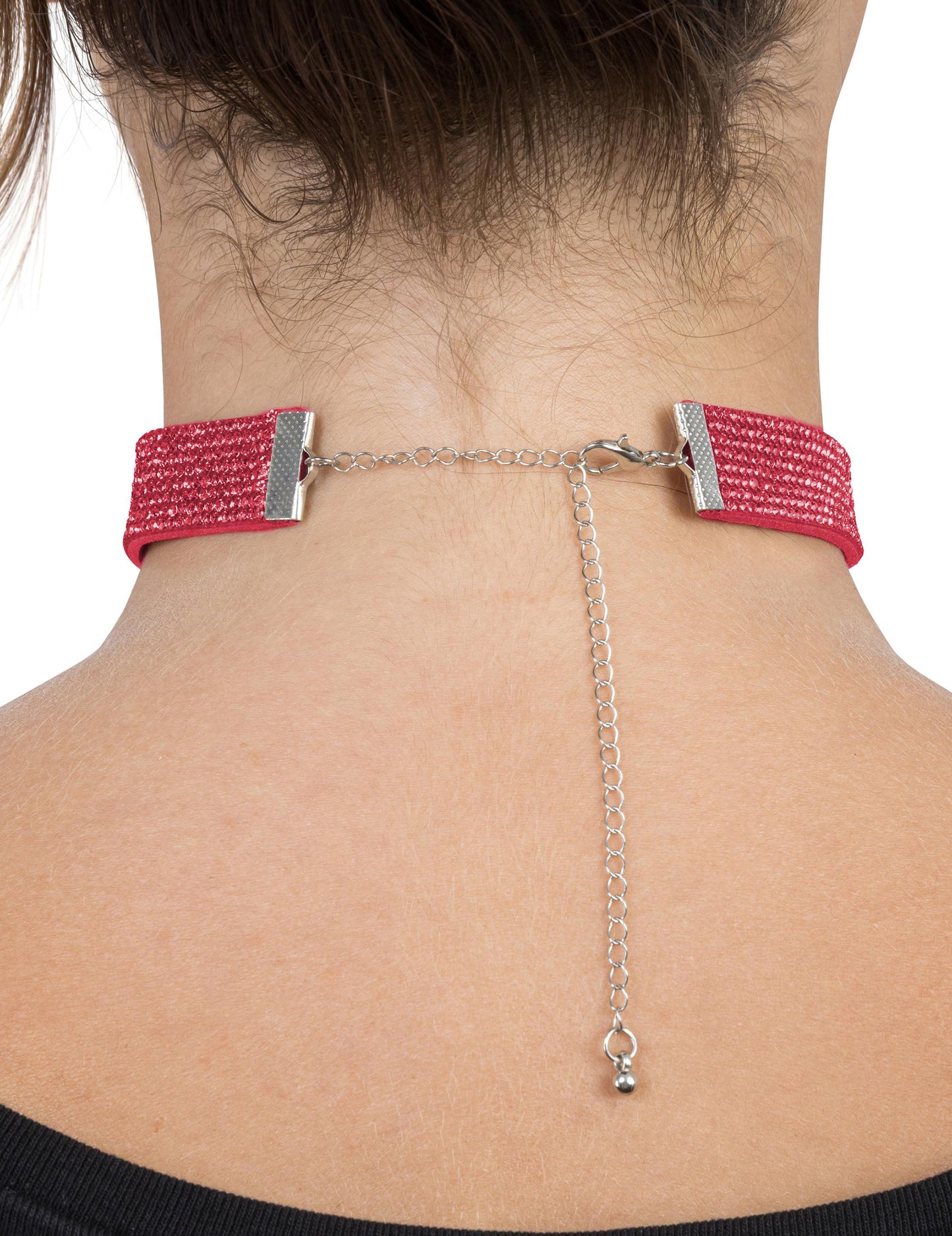 Punainen strassi-choker aikuisille