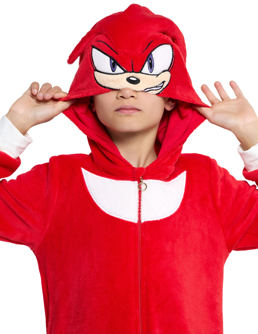 Détail de la capuche de la combinaison Knuckles Sonic™