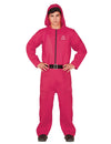 Combinaison gardien de jeu pour homme rose avec ceinture noire et capuche