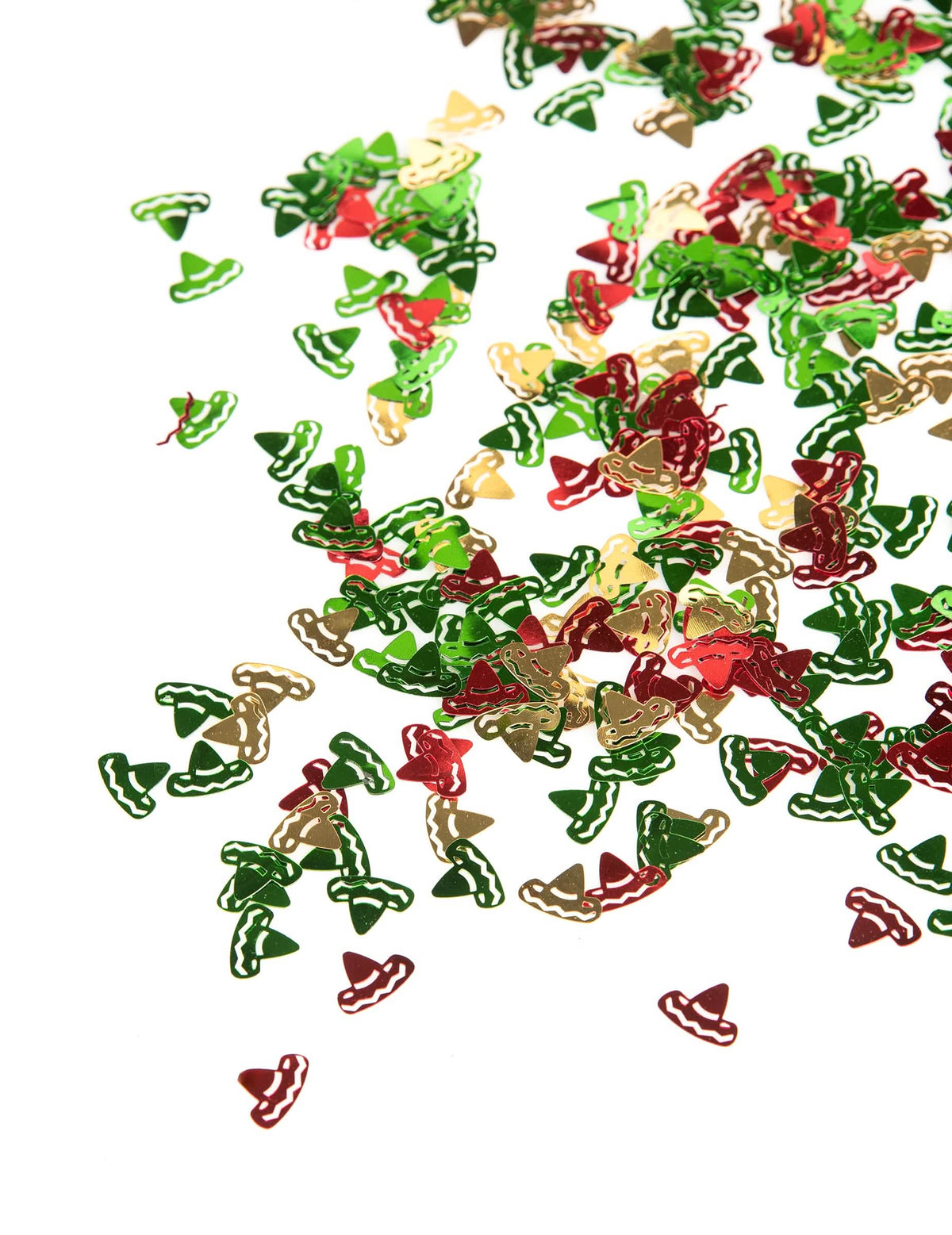 Vue éparpillée des confettis de table sombrero mexique