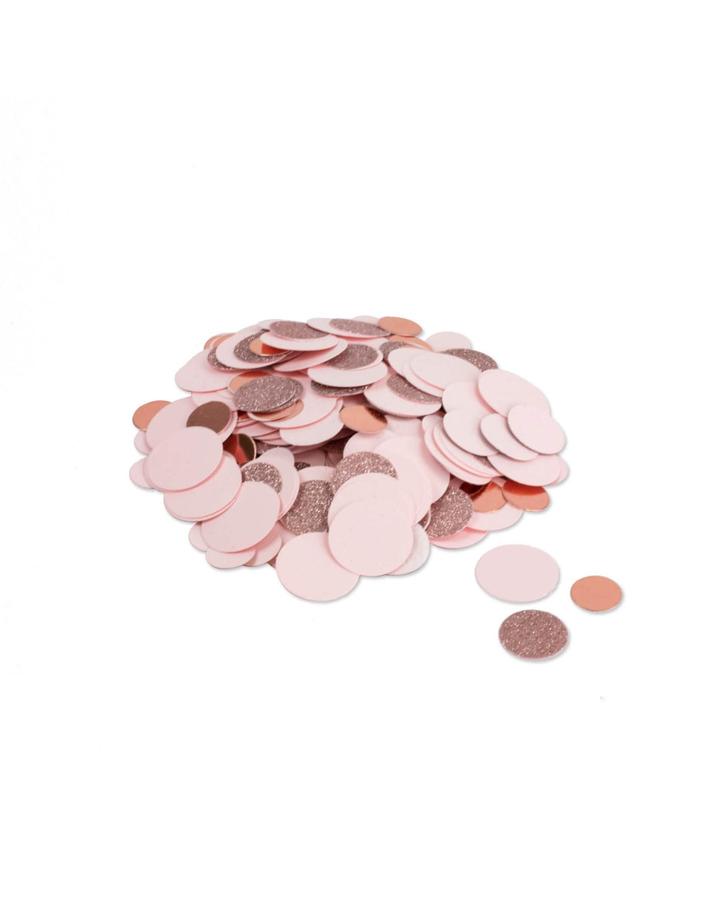 Confettis métal et paillettes pour fête rose gold et rose