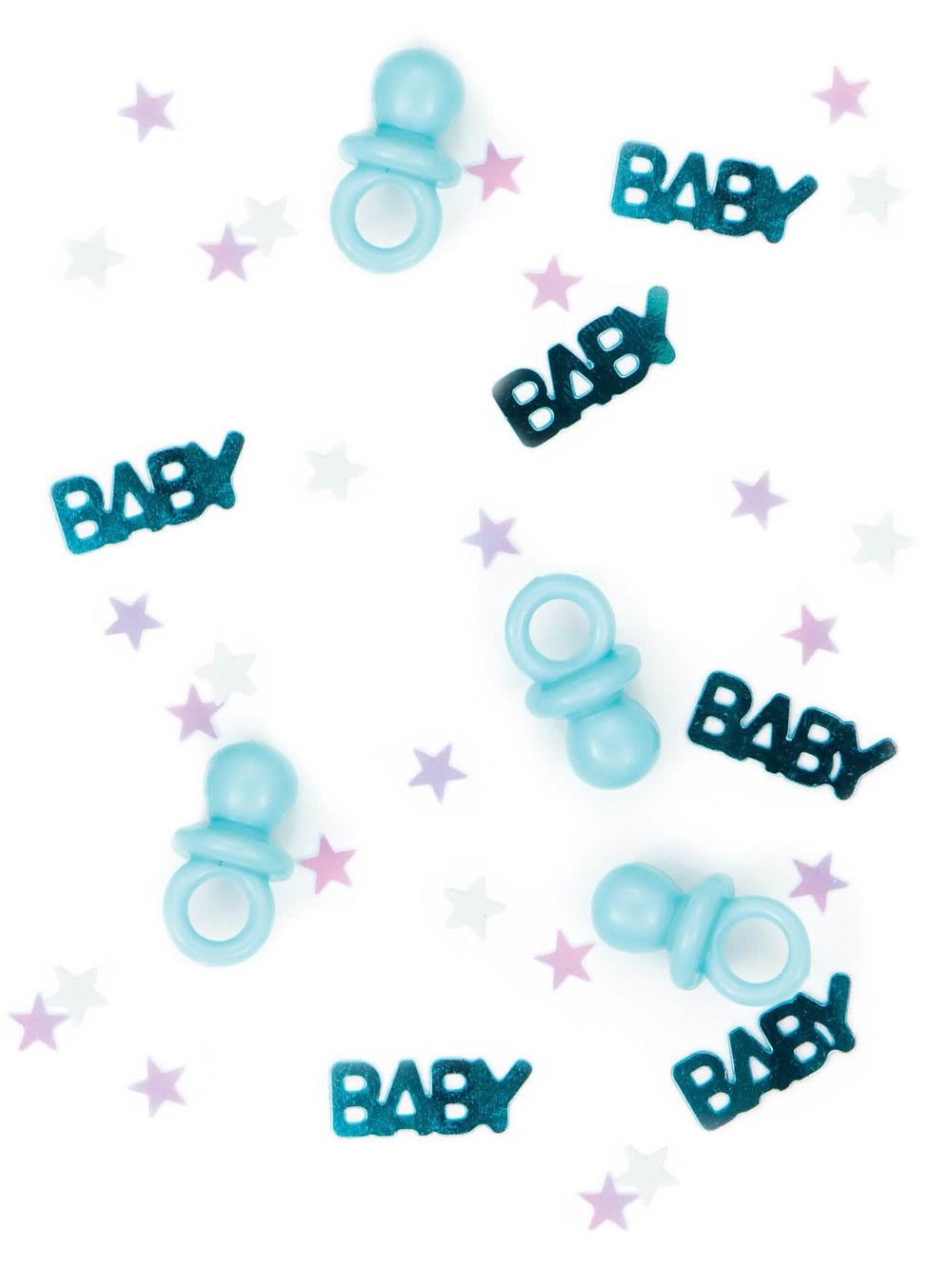 Confettis tétine baby pour baby shower bleu
