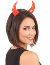 Aikuisten Halloween-asuste punaiset pirun sarvet