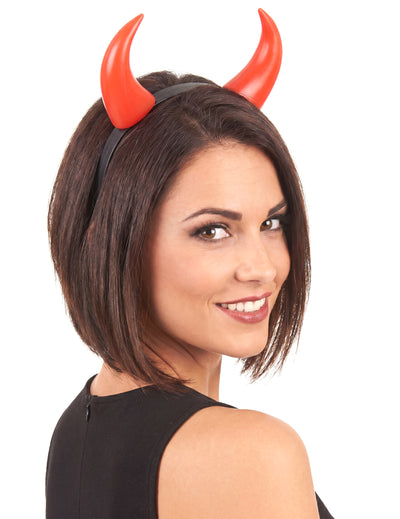 Aikuisten Halloween-asuste punaiset pirun sarvet