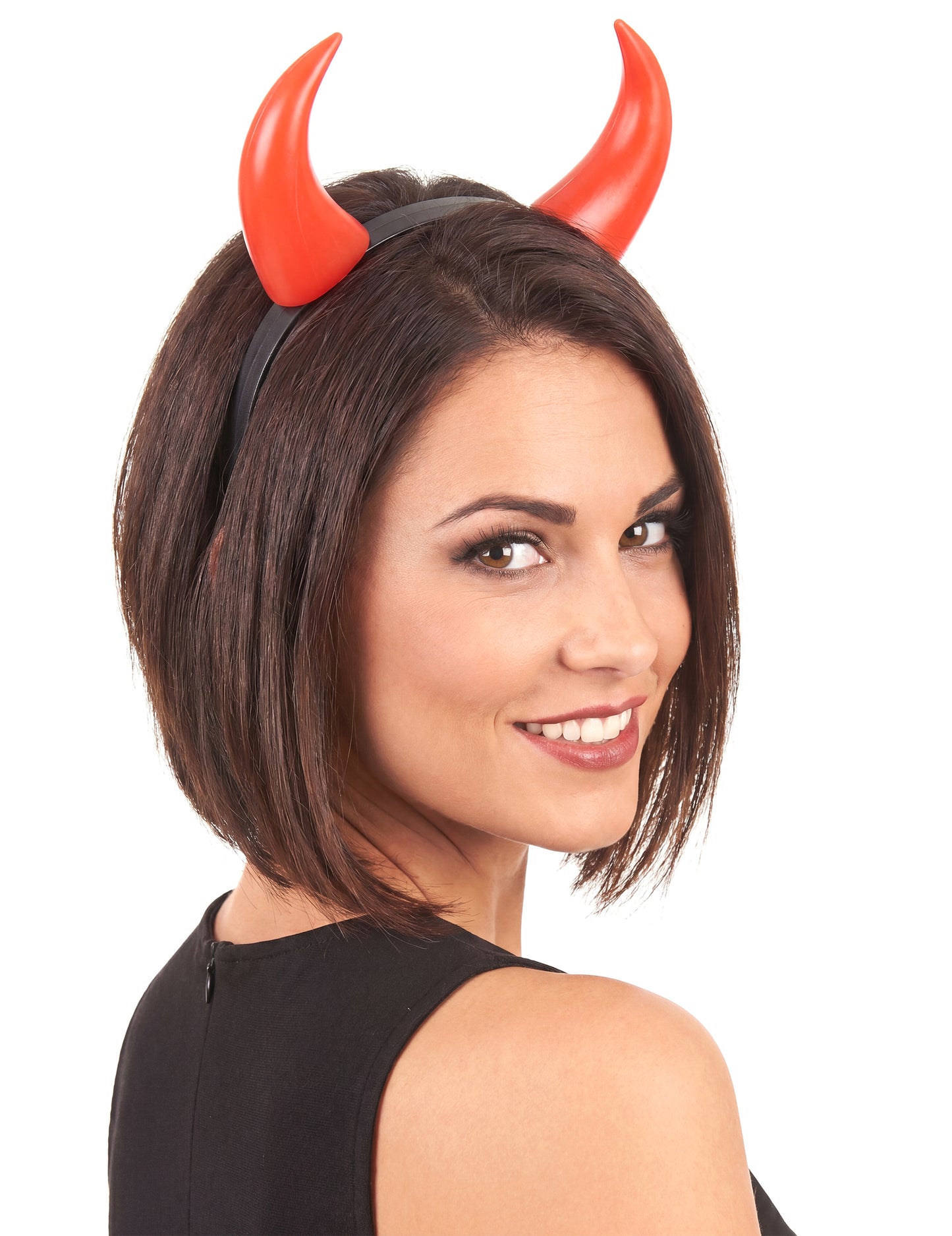 Aikuisten Halloween-asuste punaiset pirun sarvet