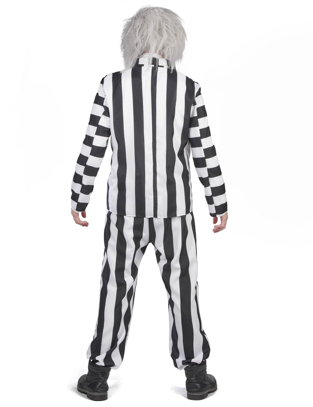 Vue de dos du costume de fantôme rayé