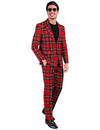 Costume imprimé tartan Ecossais pour adulte rouge