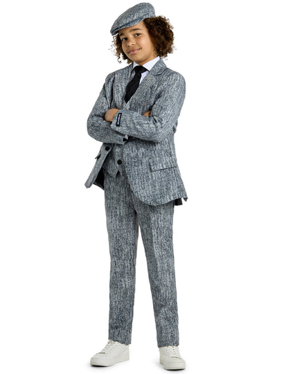 Costume Mr. Années 20 Gangster pour enfant gris avec casquette assortie