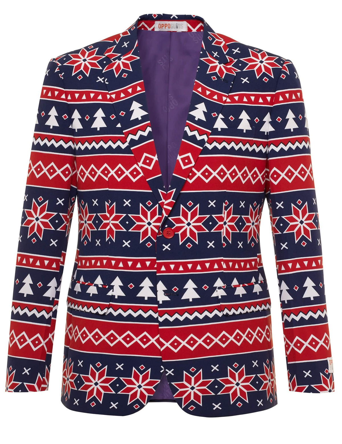 Vue de face de la veste du costume Mr. Nordic Xmas