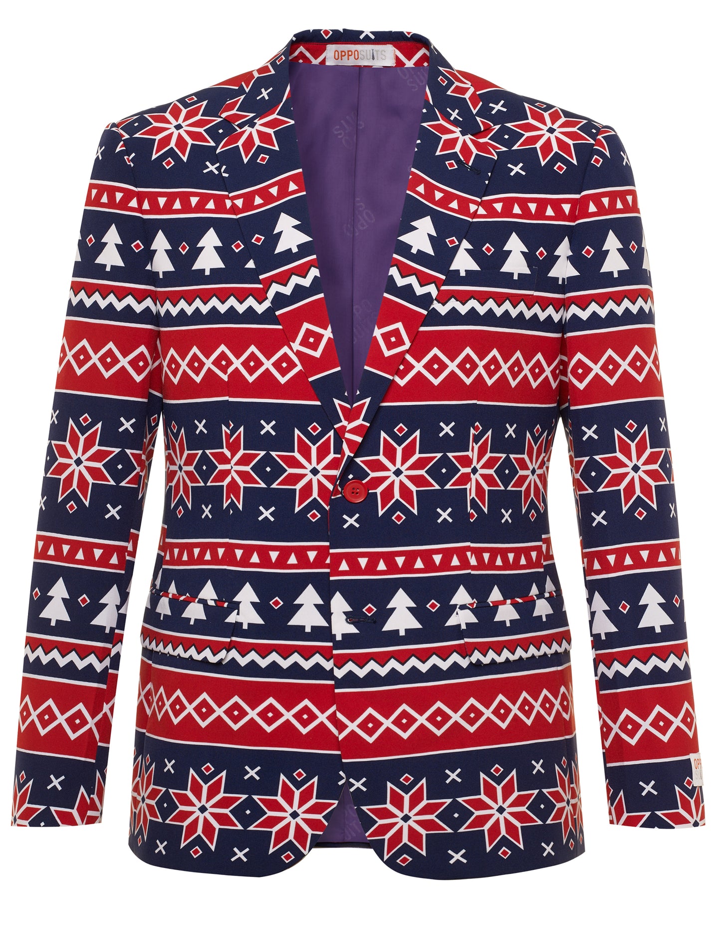 Vue de face de la veste du costume Mr. Nordic Xmas