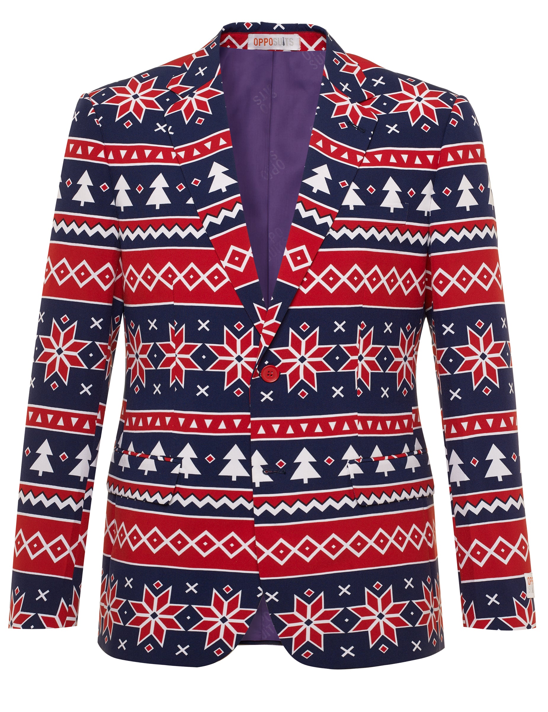Vue de face de la veste du costume Mr. Nordic Xmas