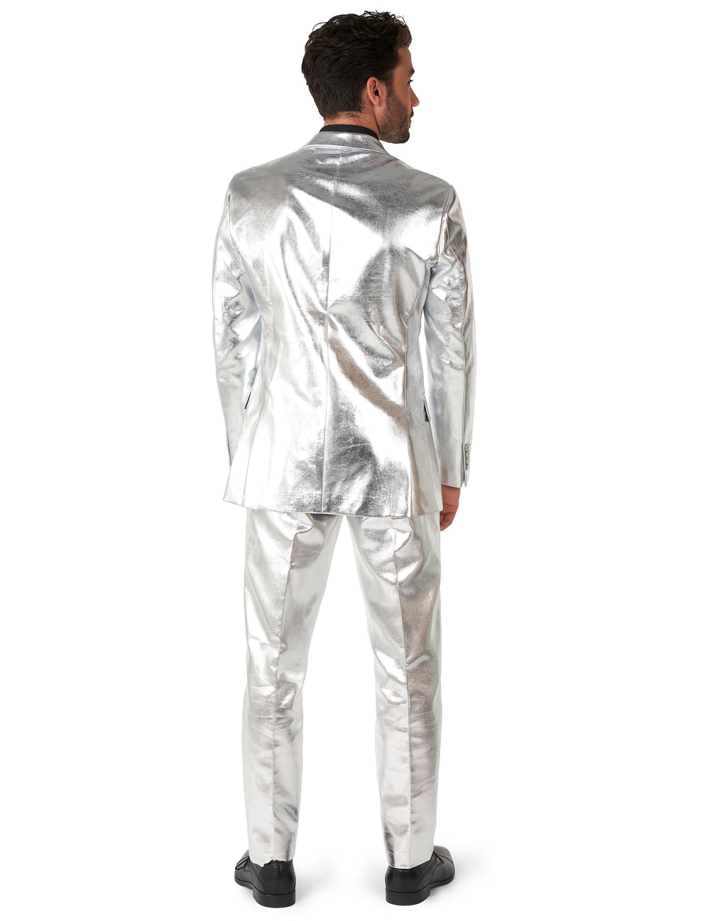 Costume Mr. Shiny Silver pour homme argenté brillant vue de dos