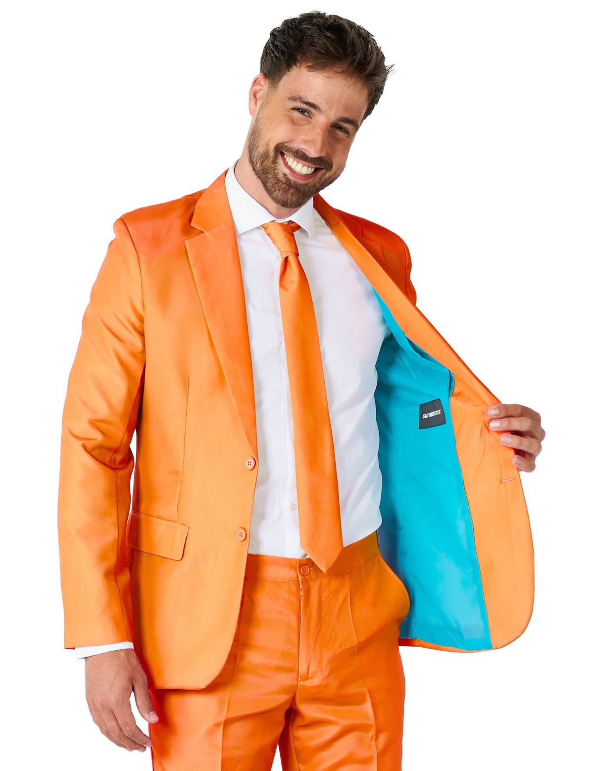Suitmeister™ Mr. Solid Orange -naamiaisasu aikuisille