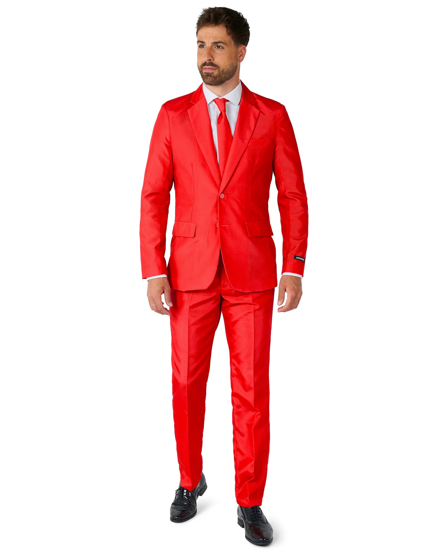 Suitmeister™ Mr. Solid Red -naamiaisasu aikuisille