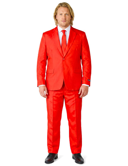 Suitmeister™ Mr. Solid Red -naamiaisasu aikuisille