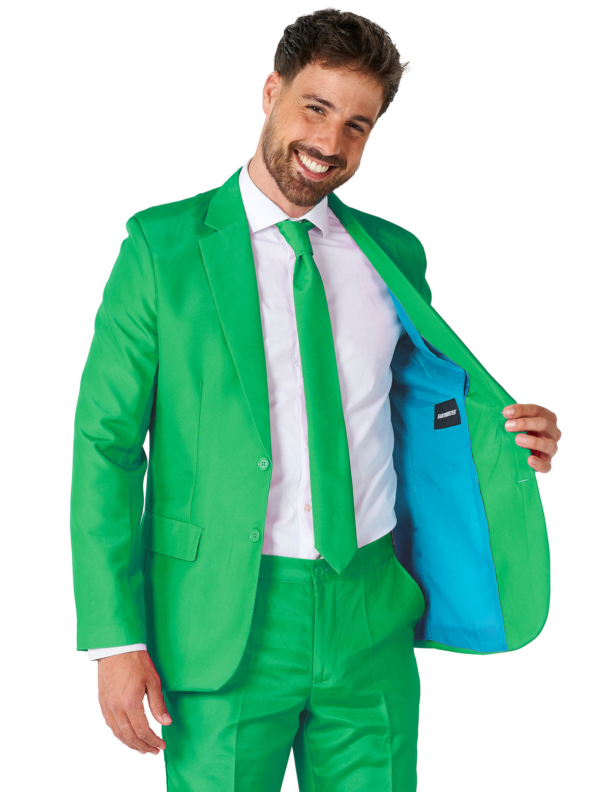 Suitmeister™ Mr. Solid Green -naamiaisasu aikuisille
