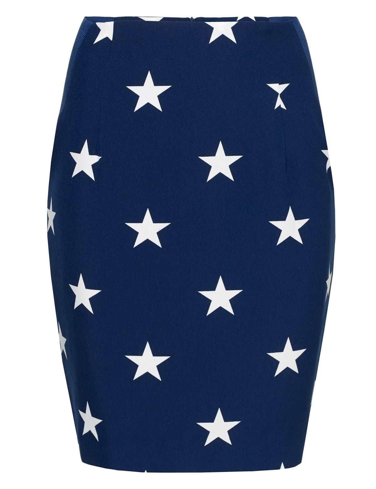 Sininen hame, jossa on valkoisia tähtiä, Mrs. America Opposuits -asusta naisille