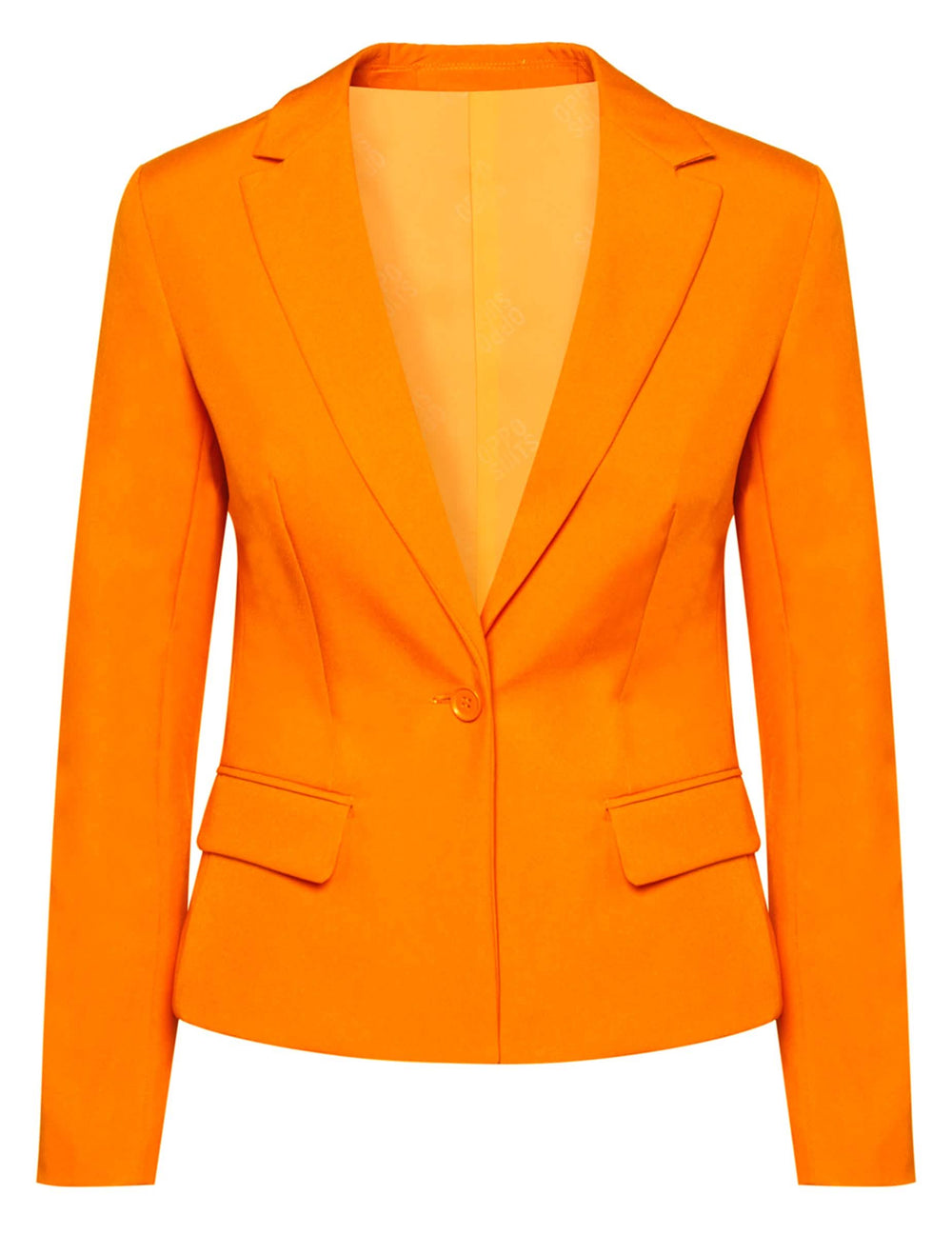 Mrs. Orange Opposuits-puvun takin yksityiskohta