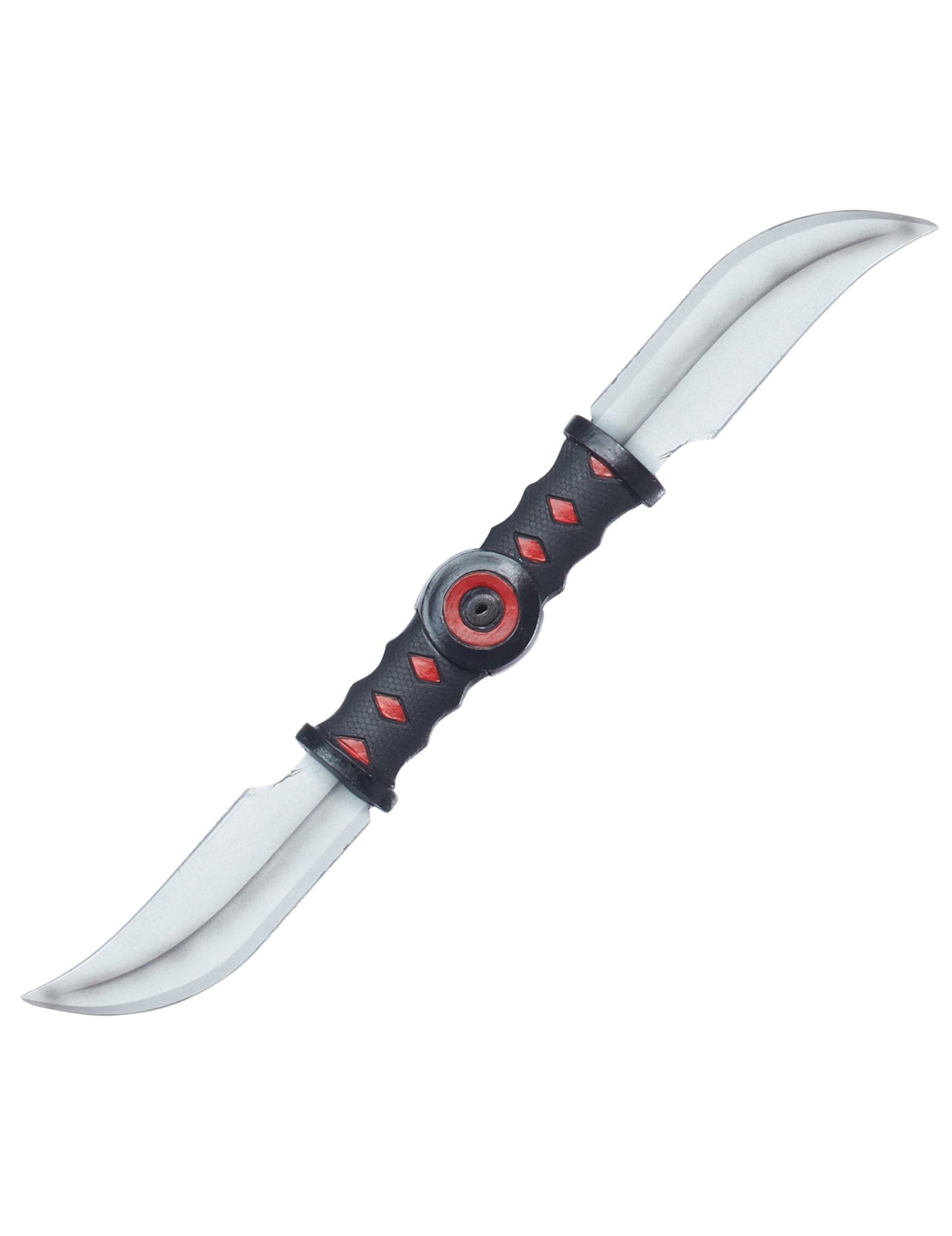 Couteau double lame Ninja pour déguisement noir et rouge