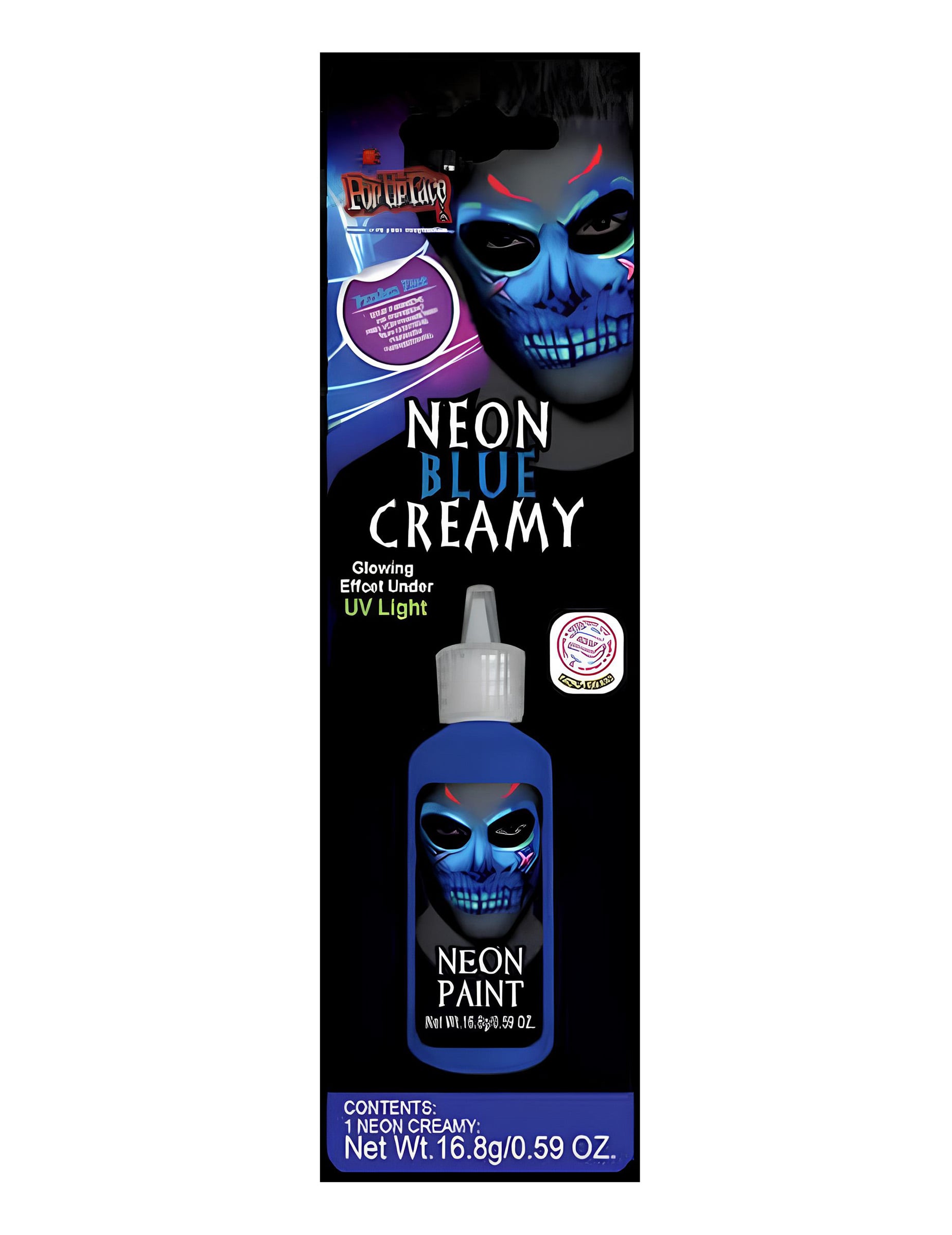 Crème de maquillage néon pour adulte bleu réactif aux UV