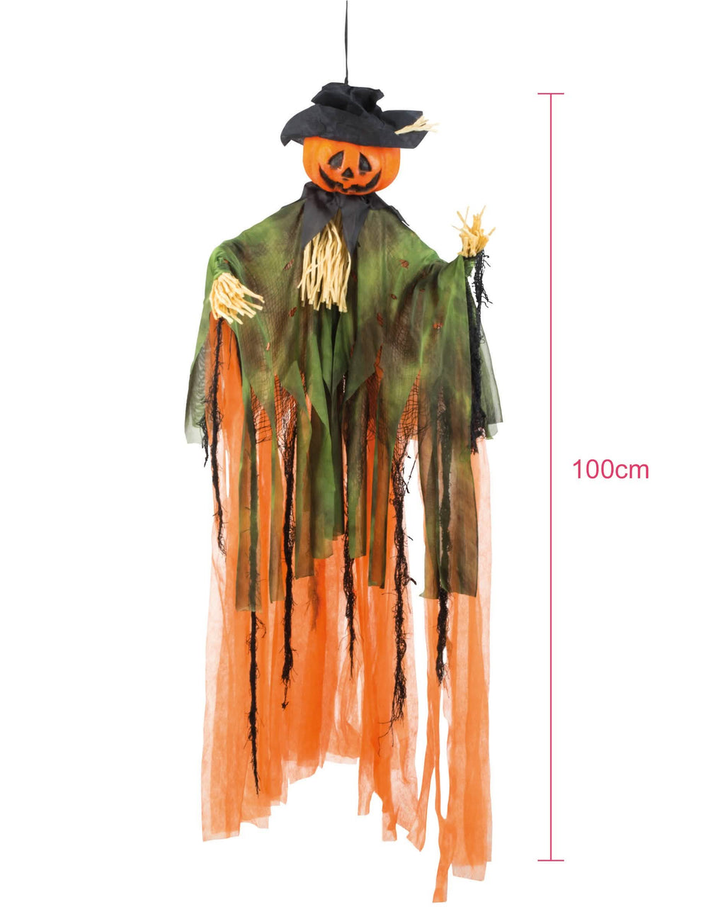halloweenin hirviömäisen kurpitsan ripustuskoristeen mitat