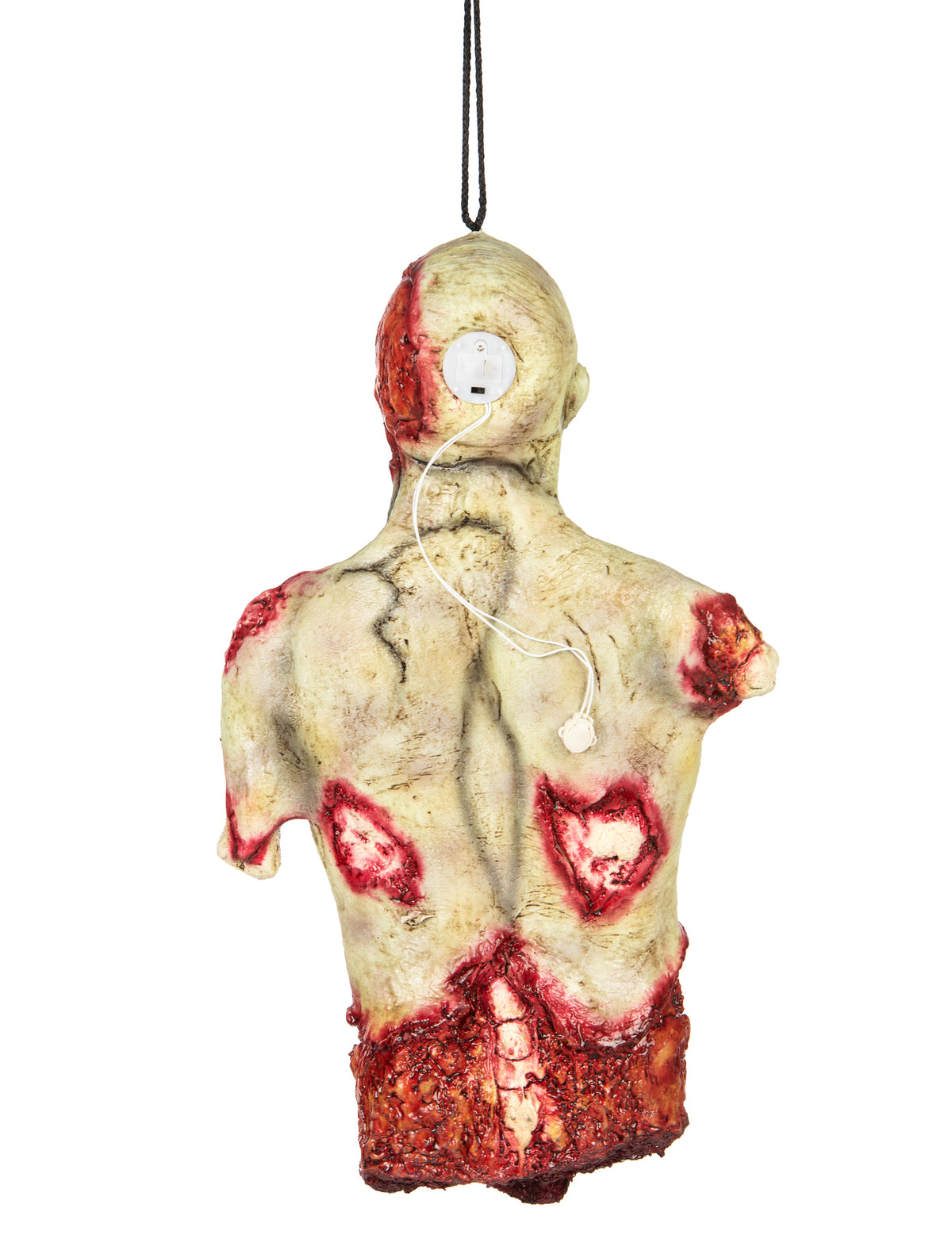 Vue de dos de la décoration à suspendre lumineuse zombie