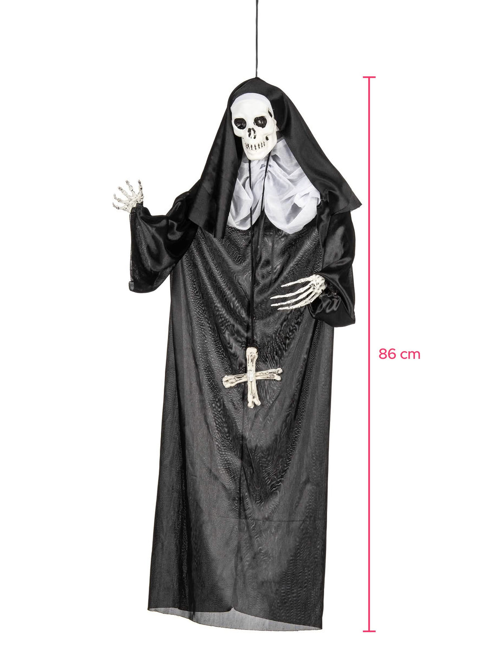 Dimensions de la décoration à suspendre nonne pour Halloween