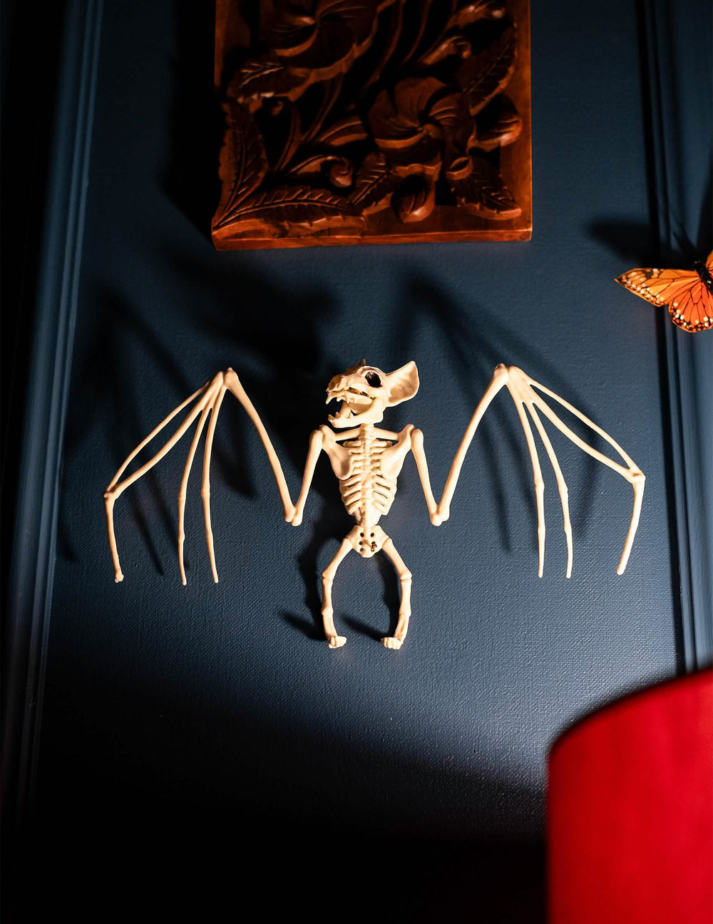 Ripustettava halloween-skeleton-lepakko koriste asetelma