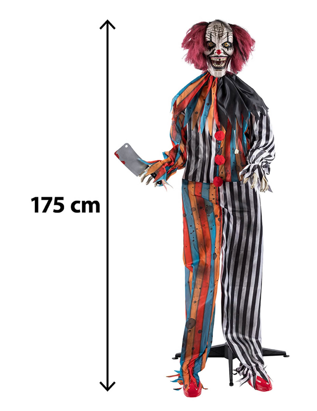 Animoitu paha teurastajaklovni -koriste liikkeellä 175 cm