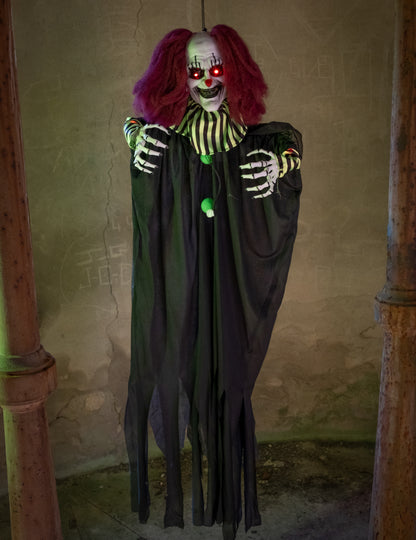 Vue d'ensemble de la Décoration animée Clown Terrifiant suspendu