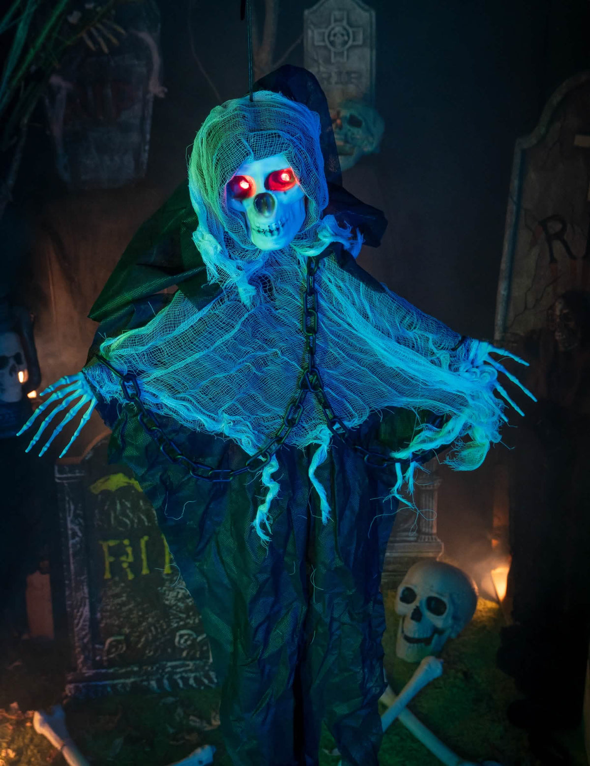 Haunted Ghoul -animoitu riippuva koriste 80cm