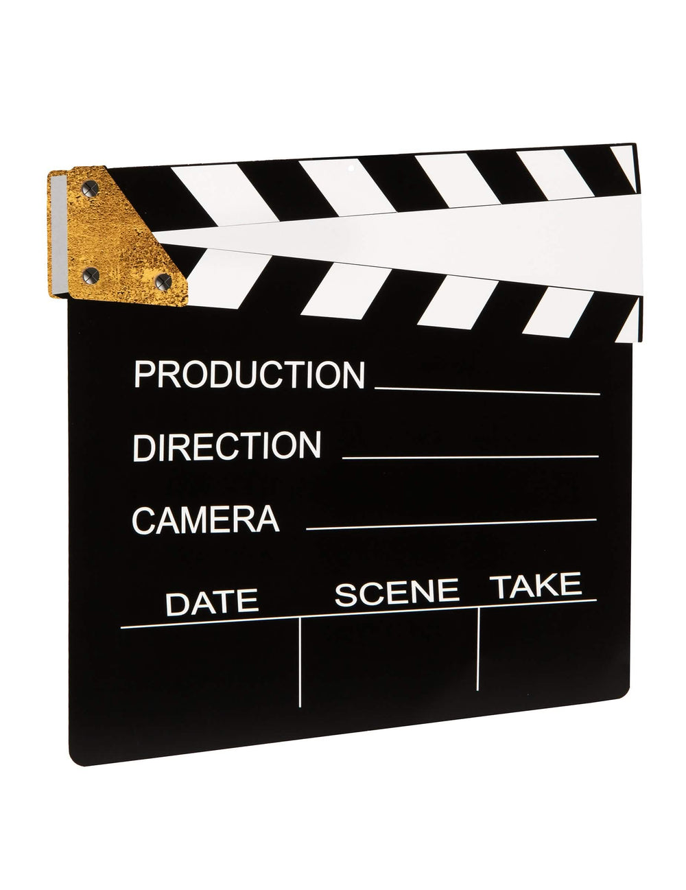 Décoration clap de cinéma noir et blanc en carton personnalisable