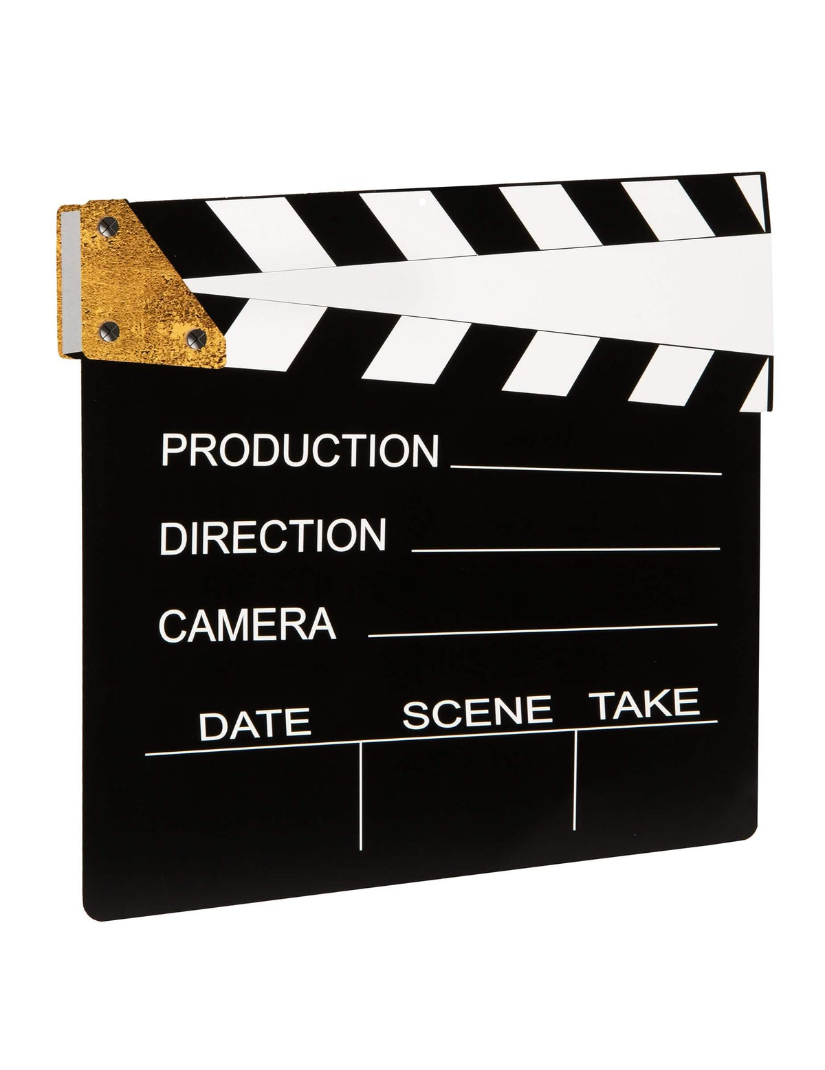 Décoration clap de cinéma noir et blanc en carton personnalisable