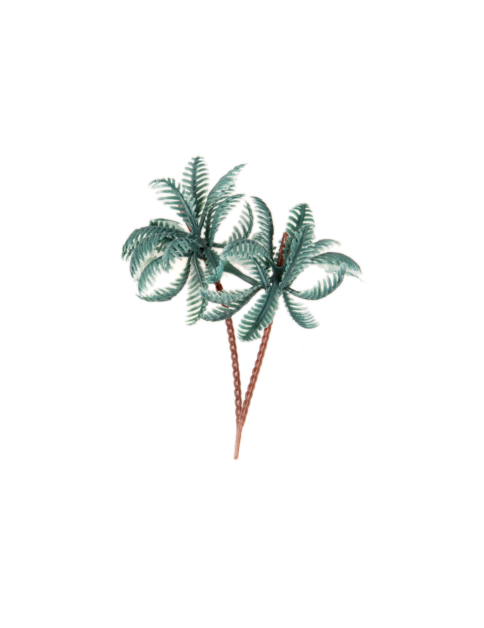 Décoration de gâteau palmier vert et marron en plastique