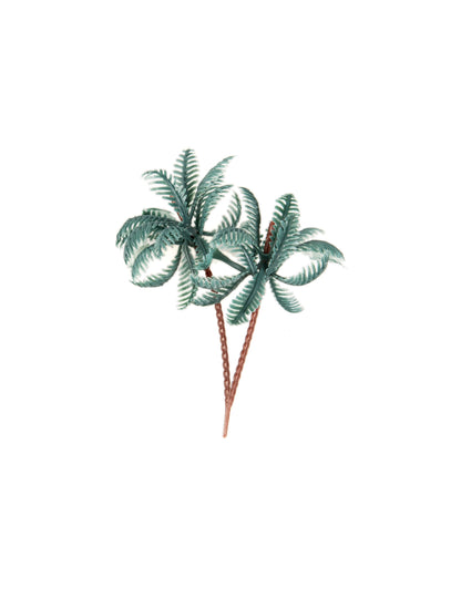 Décoration de gâteau palmier vert et marron en plastique