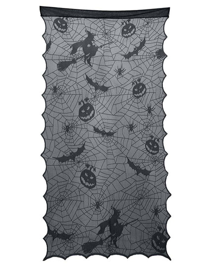 Vue d'ensemble de la décoration de porte en dentelle Halloween