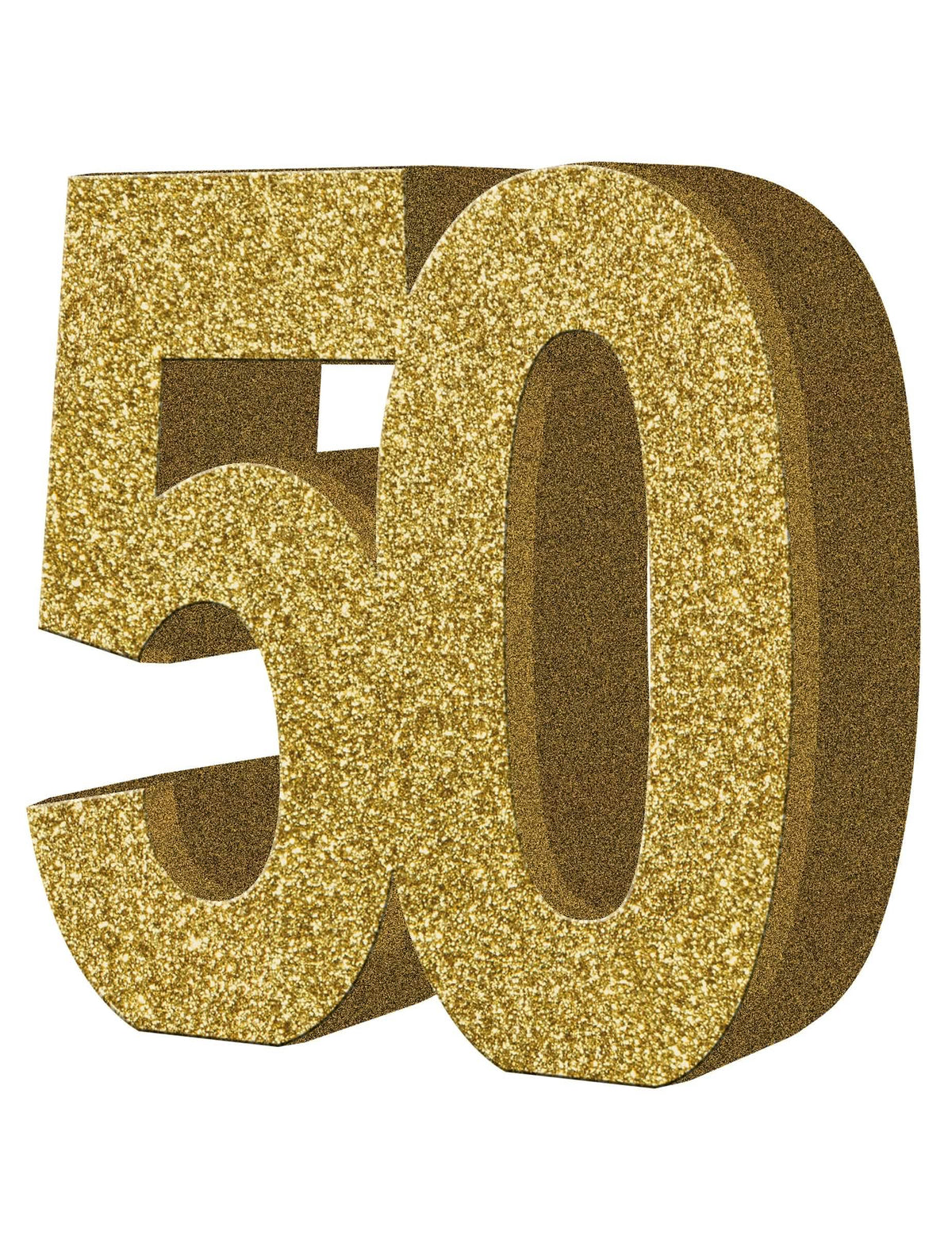 pöytäkoristeet 50 vuotta kultainen glitterillä koristeltu
