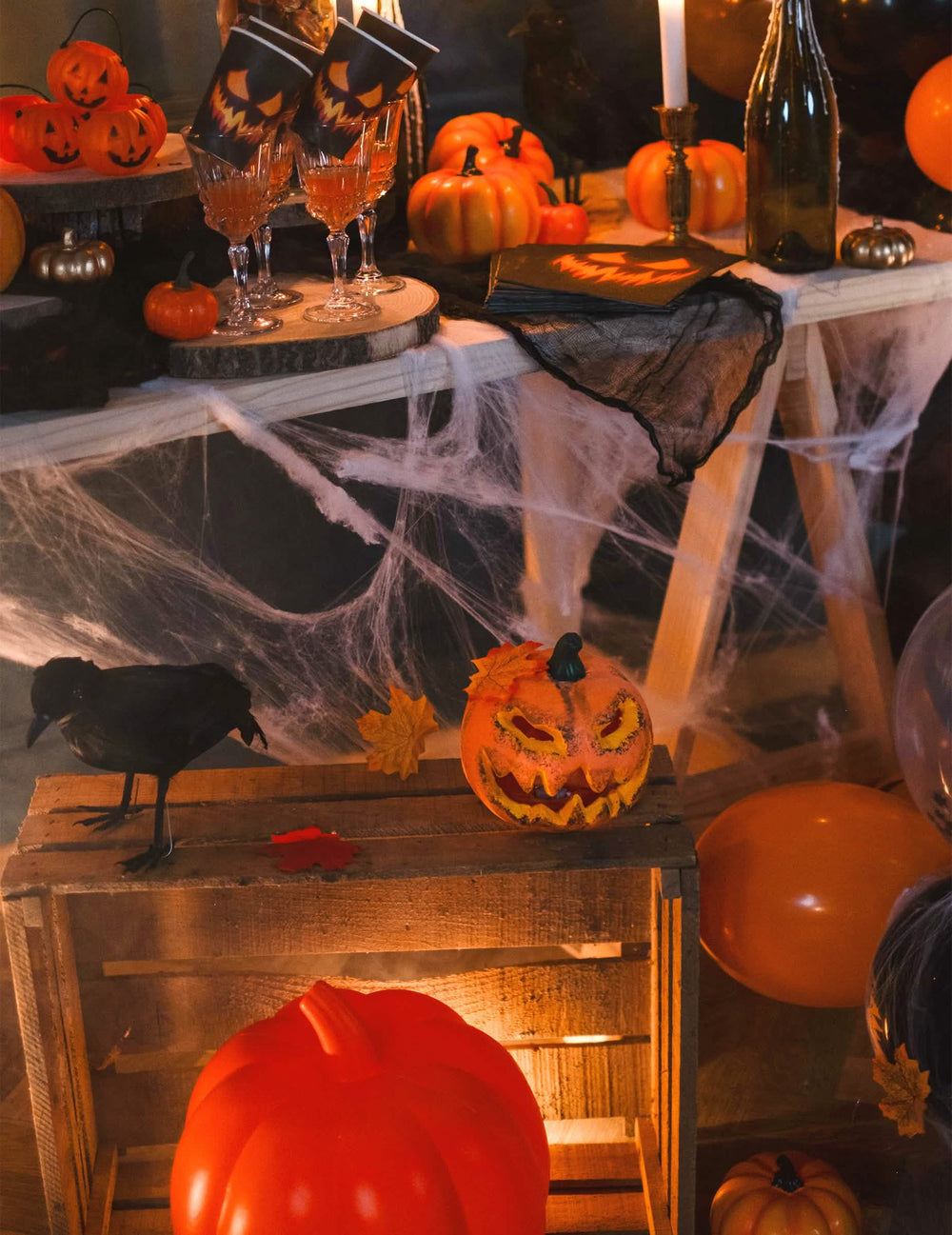 Valoisa koriste kurpitsat halloween oranssi