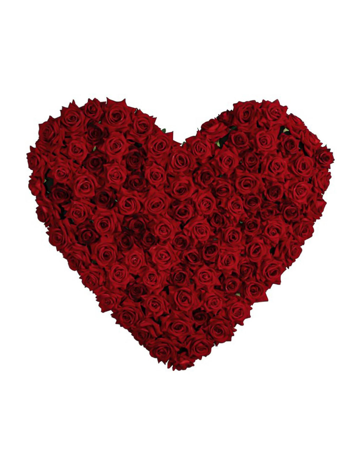 Décoration murale cœur de roses pour fête rouge
