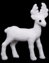 Décoration renne pour Noël blanc aspect pelucheux