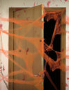 Toile d'araignée Halloween pour décoration orange avec araignées